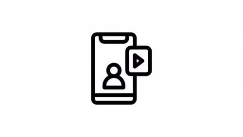 Animation des Videozeilungssymbols