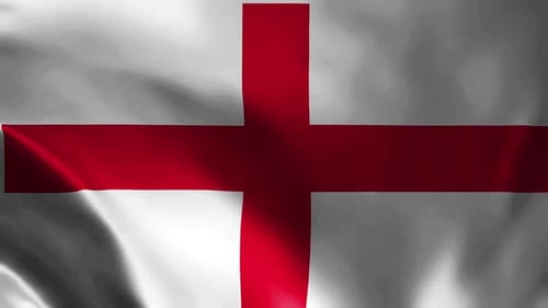 Realistic Waving England Flag Motion Graphic