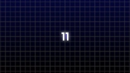 Dynamic Digital Countdown in Futuristic HUD Style