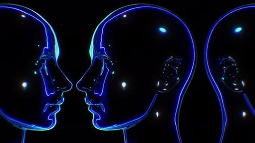 Reflective Heads Loop Blue