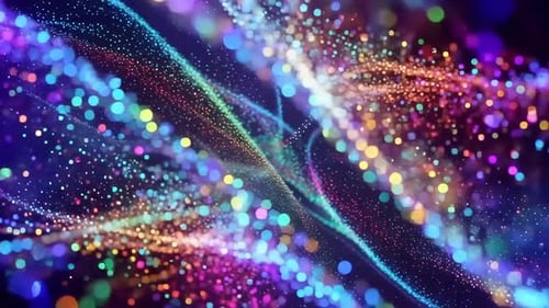 Fond graphique animé 4K abstrait vibrant avec P brillant