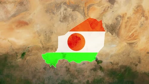 Global Zoom to Niger Map and Flag Reveal