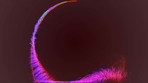Colorful Particle Arc Animation for Celebration Events