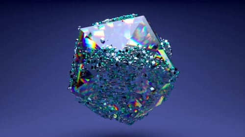 Diamond Polyhedral Sphere Rotates
