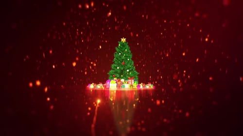 Sparkling Christmas and New Year Tree Celebration Title