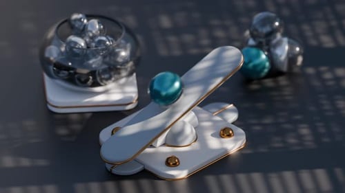 Balancing Marble 3d Loop Animation