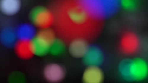 Abstract Bokeh Lights on Dark Background