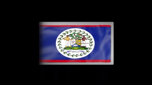 Waving Belize Flag Animation for National Identity Videos