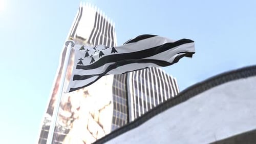 Loop mit bretonischer Flagge 4K