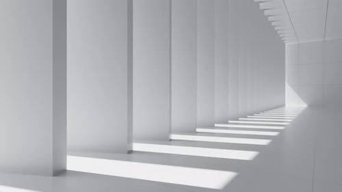 Abstract interior building, 3d rendering.