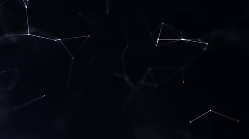 Abstract Futuristic Digital Network Loop with Connecting Lines