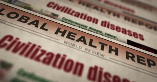 Civilization diseases newspaper printing press