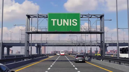 TUNIS Road Sign