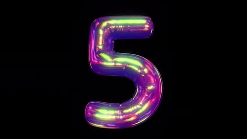 Iridescent Bubble Typeface Number 5