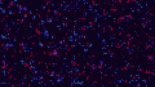 Futuristic Glowing Pixel Grid Digital Technology Background