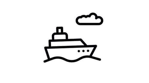 Animation Ship Travel Icon