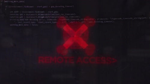Remote Access On Hacker Vh Skull Pirates And Cyberattack Symbol With Glitch