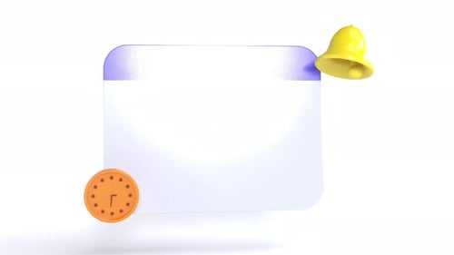 Campainha de relógio de calendário em branco capaz de se repetir infinitamente