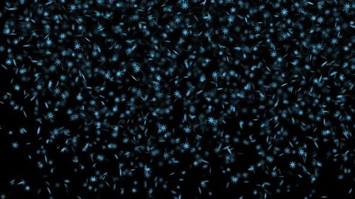 Falling Blue Star Confetti Overlay