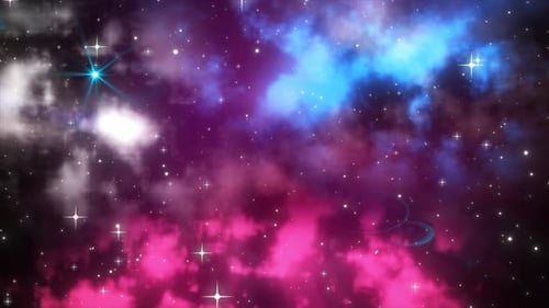 Abstract Neon Space Nebula Stars Background