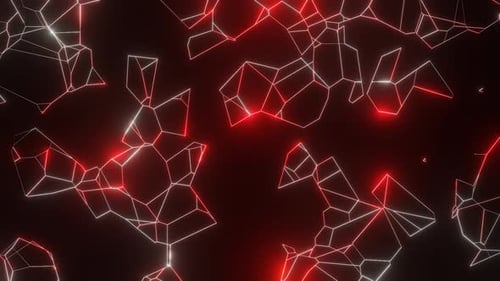 Animation en boucle Vj à motifs lumineux abstraits rouges et blancs en 4K