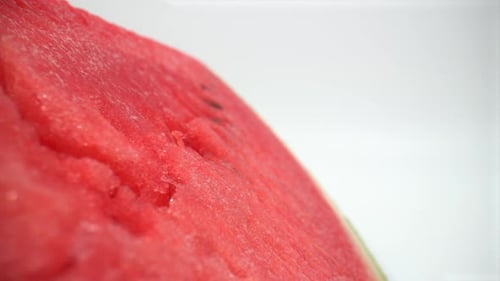 Sliced watermelon close up isolated 4K