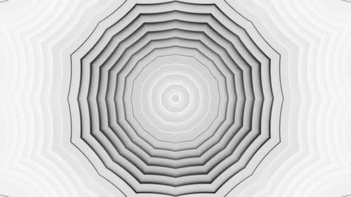 Abstract white rings pulsating, modern background animation video