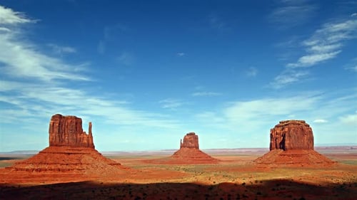 Beautiful View of Monument Valley Panorama, Time Lapse America
