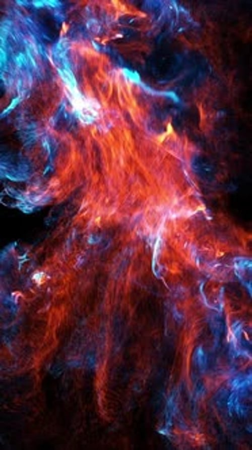 Abstract Blue and Red Particle Energy Flow Background