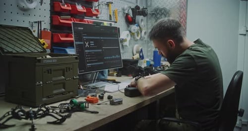 Ingénieur combinant la conception logicielle avec l'assemblage physique de Drones