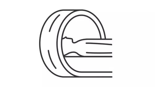 Animated Medical Scan Line Icon for Healthcare