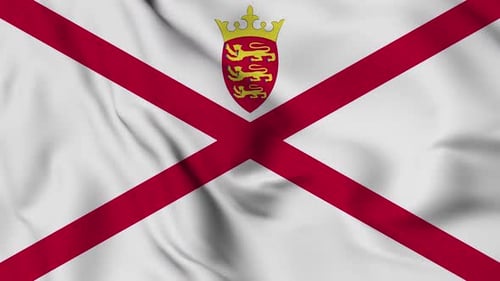 Realistic Jersey Flag Waving Seamless Loop