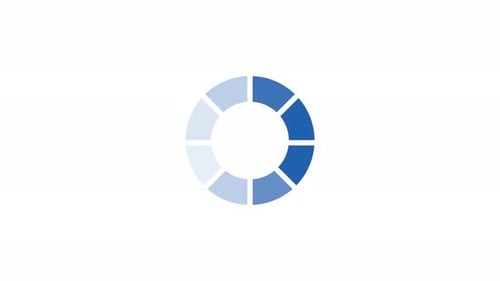 Ladeanimation zum Puffern segmentierter Kreise