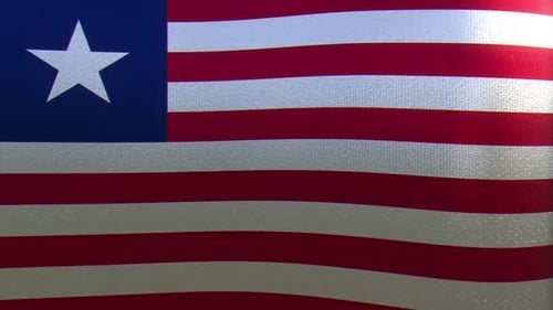 Realistic Liberia Flag Waving Seamless Loop