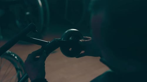 A Disabled Man Assembles a Stroller