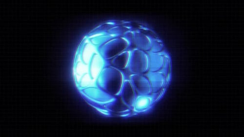 Holographische, sich drehende Kugelform