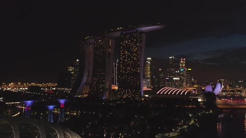 Marina Bay Sands Illuminating Singapore's Skyline at Night