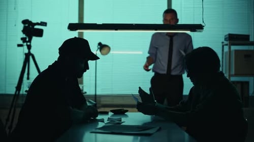 Intense Interrogation Under Dim Light in an Urban Office