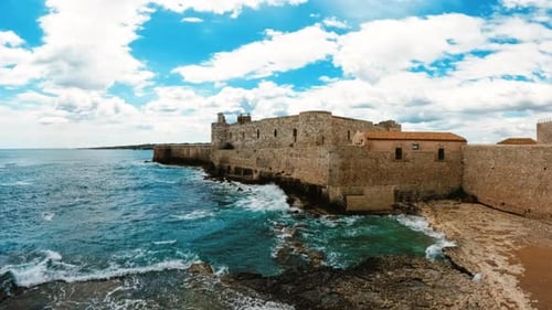Château de Maniace sur l'île d'Ortigia, Sicile, Italie