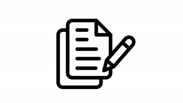 draft line icon animation, Elements Motion Graphics ft. draft & copy ...