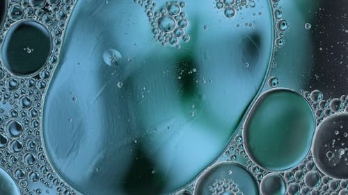 Abstract Colorful Food Oil Drops Bubbles And Spheres Flowing On Water A Surface 07