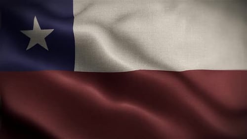 Chile Wavy Flag In The Wind
