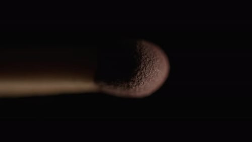 Macro Shot of a Match Igniting