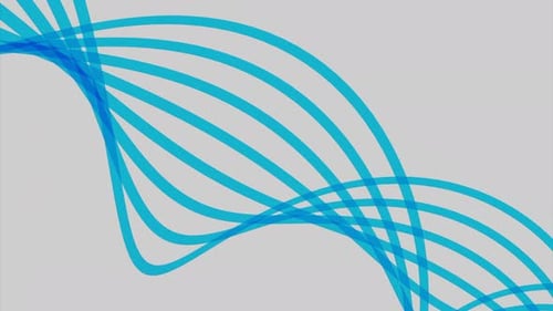 Abstract line of curved stripes moves in space. Design. Curved lines in moving stream