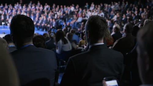 Audience at Business Conference Listening to Keynote Speaker