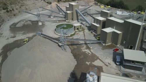 Sand Quarry Under Construction Aerial View