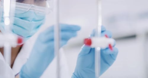 Medical Professional Working in a Modern Laboratory