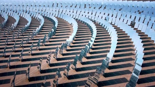Vue aérienne d'un panneau solaire