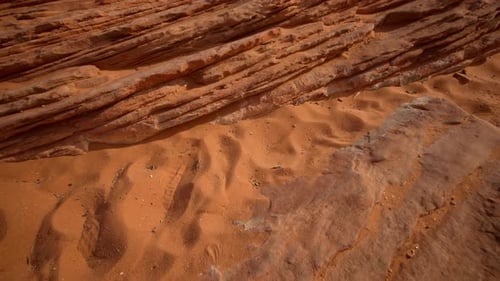Arid Desert Landscape with Red Rock Formations