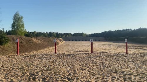 Zona de tiro a distancia en una base militar